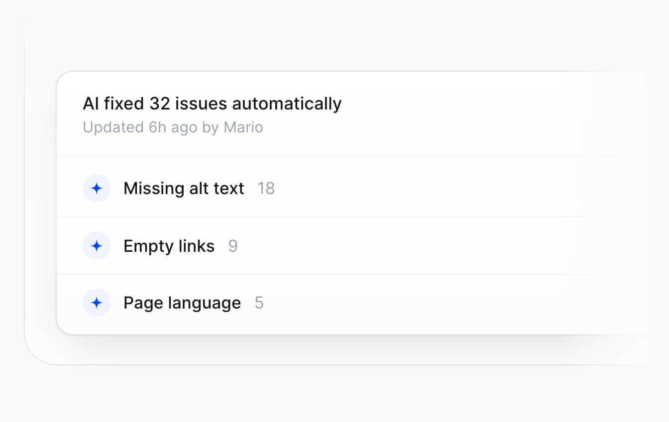 Fix automatically with AI workflow for supported issues